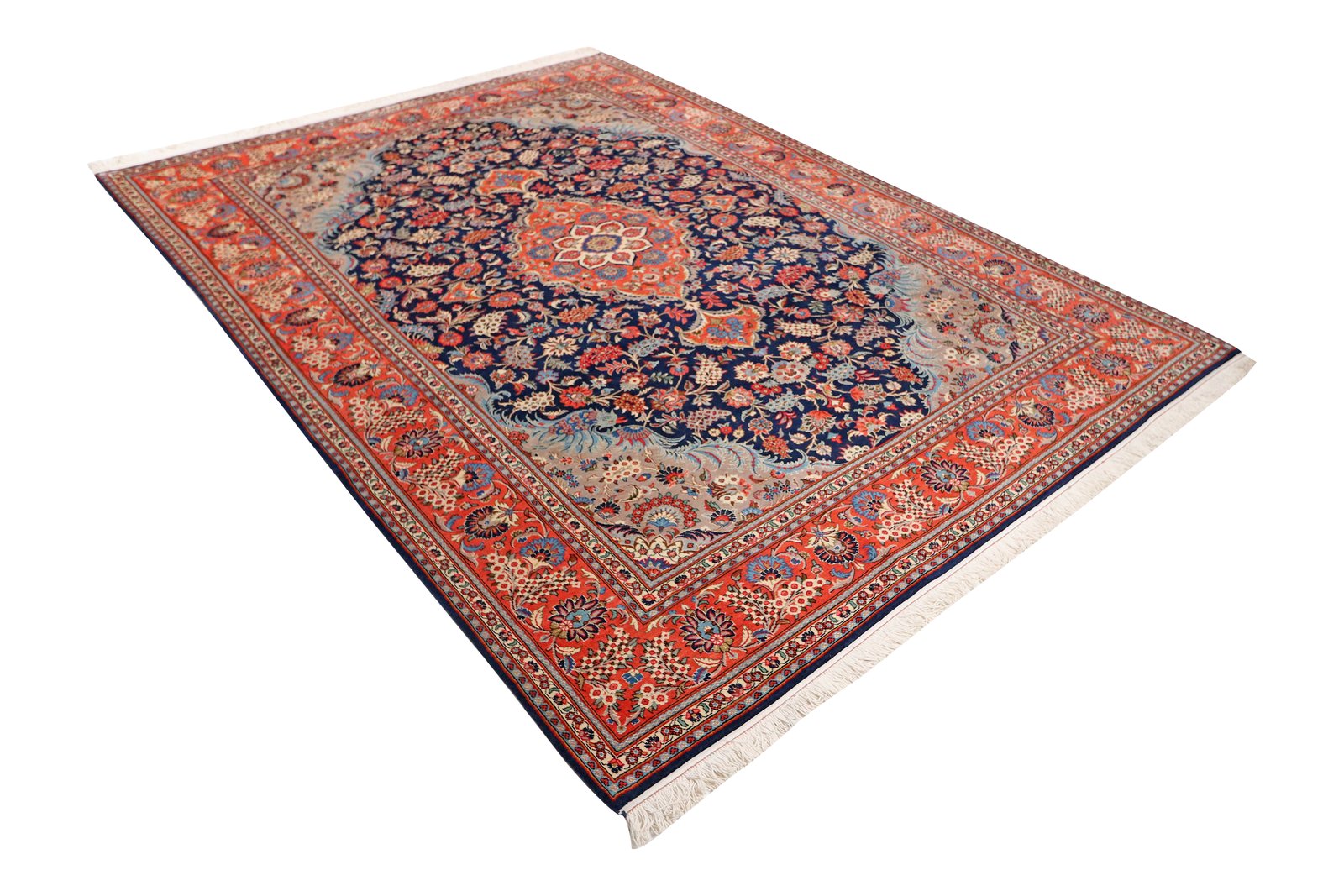 Kashan — Hand-knotted, 202x293 cm, Blue, 100% Virgin Wool | View 5