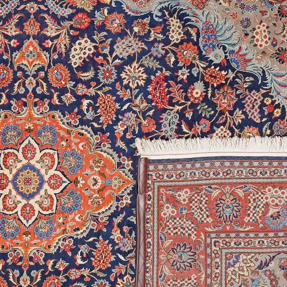 Kashan — Hand-knotted, 202x293 cm, Blue, 100% Virgin Wool | View 6