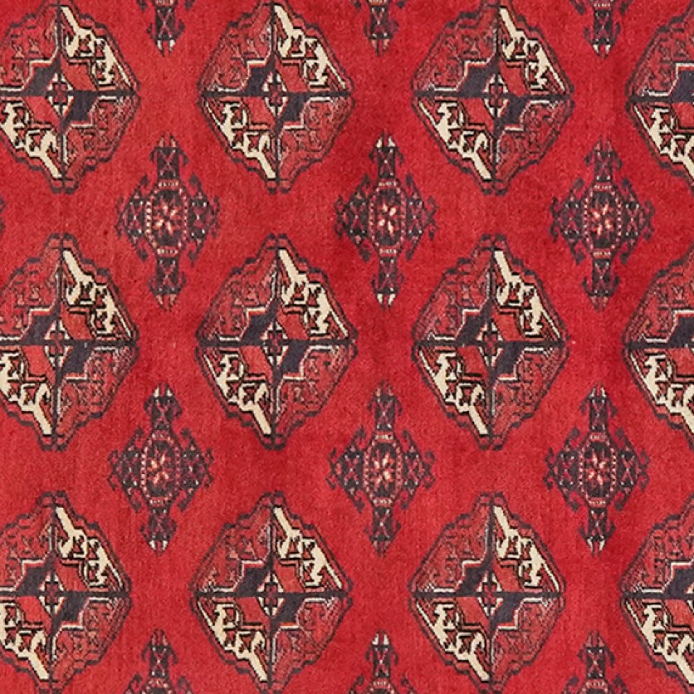 Turkman — Hand-knotted, 107x136 cm, Red, 100% Virgin Wool | View 4