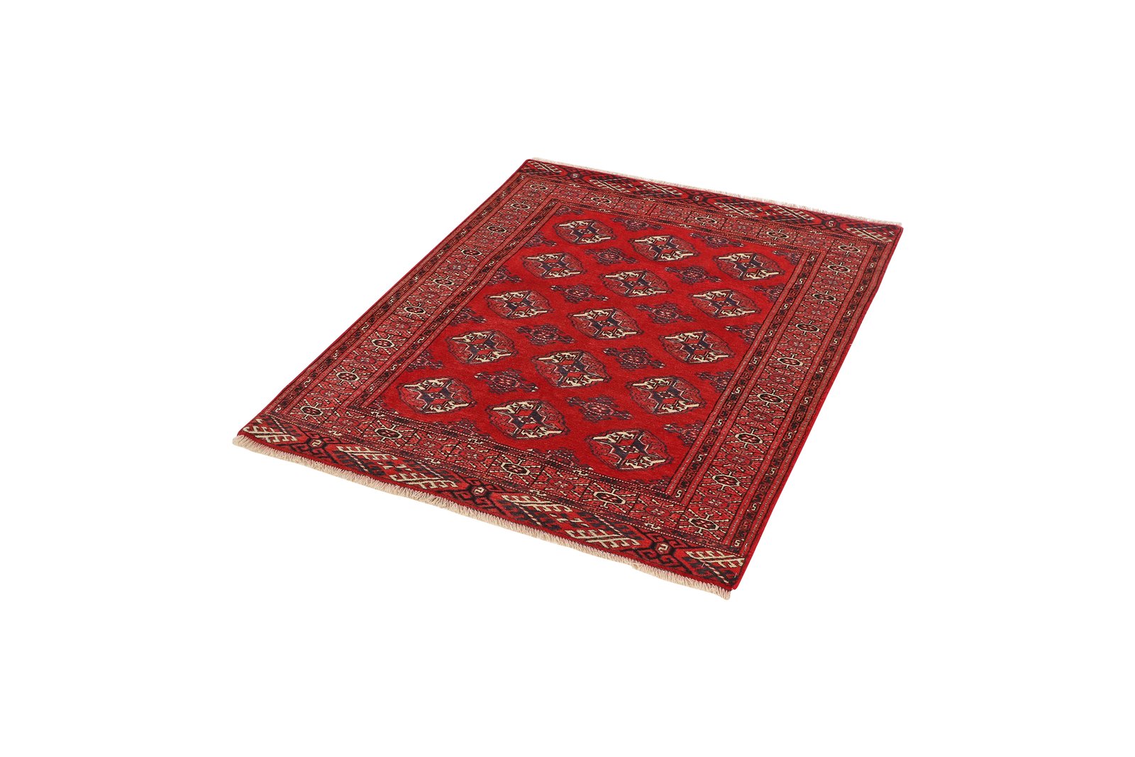 Turkman — Hand-knotted, 107x136 cm, Red, 100% Virgin Wool | View 5
