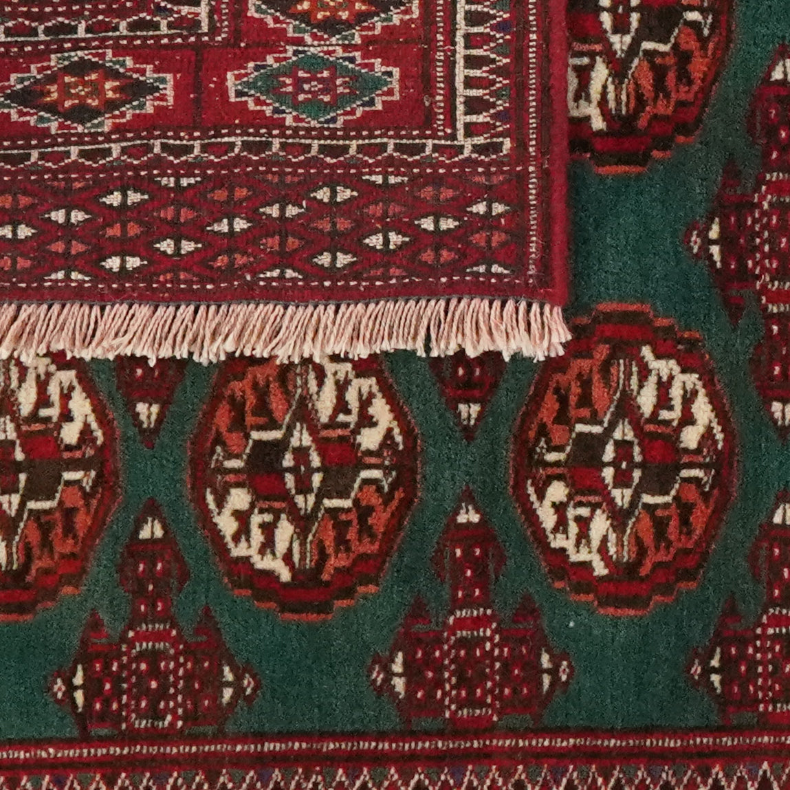 Turkman — Hand-knotted, 99x124 cm, Green, 100% Virgin Wool | View 6