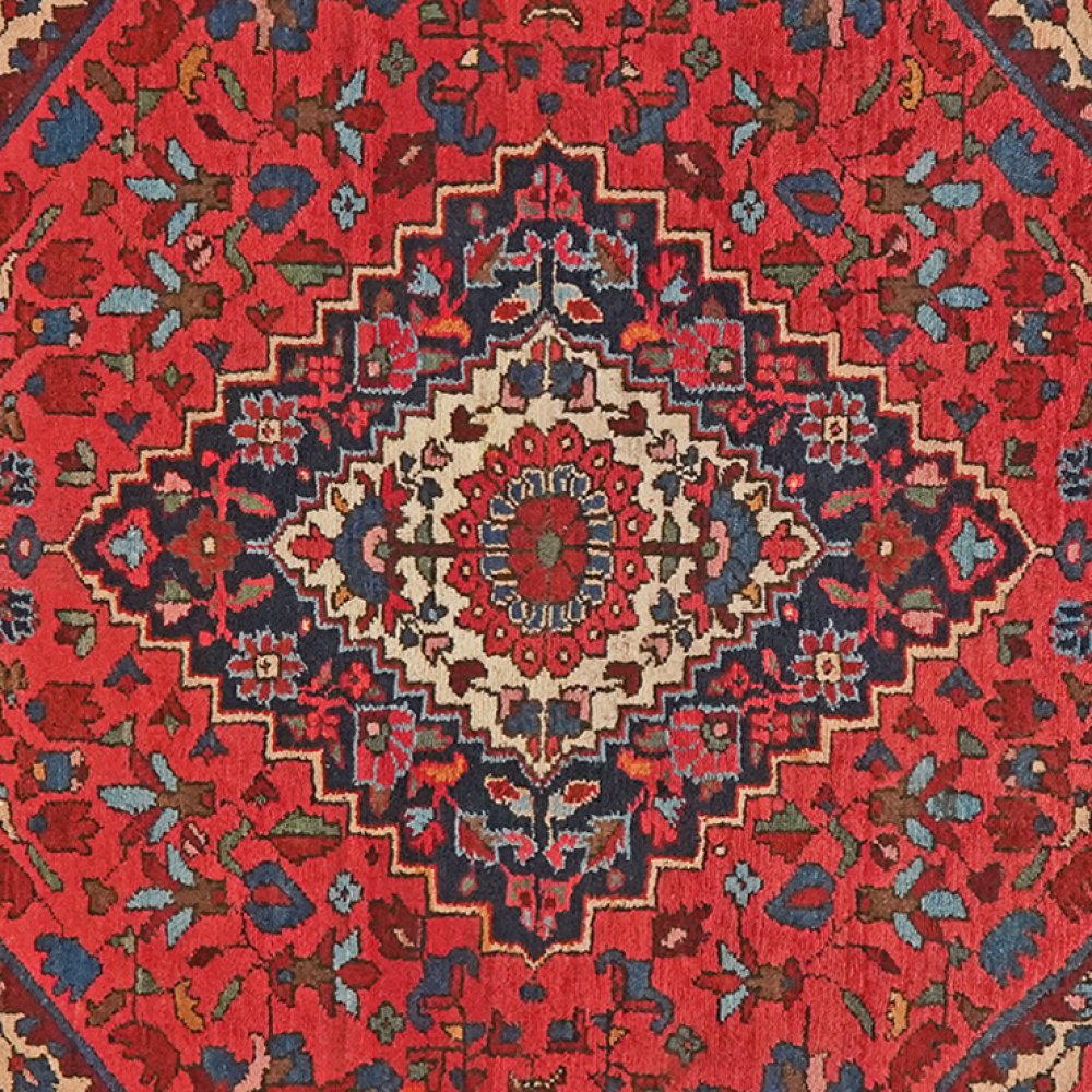 Mehreban — Hand-knotted, 139x205 cm, Red, 100% Virgin Wool | View 4