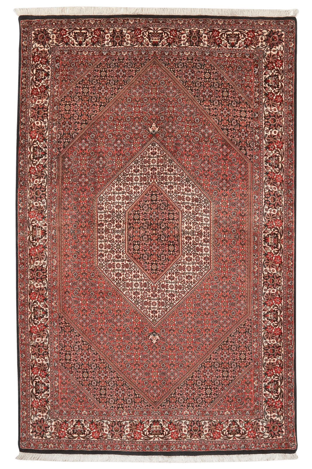 Bidjar Bookan — Hand-knotted, 145x227 cm, Red, 100% Virgin Wool | Main view