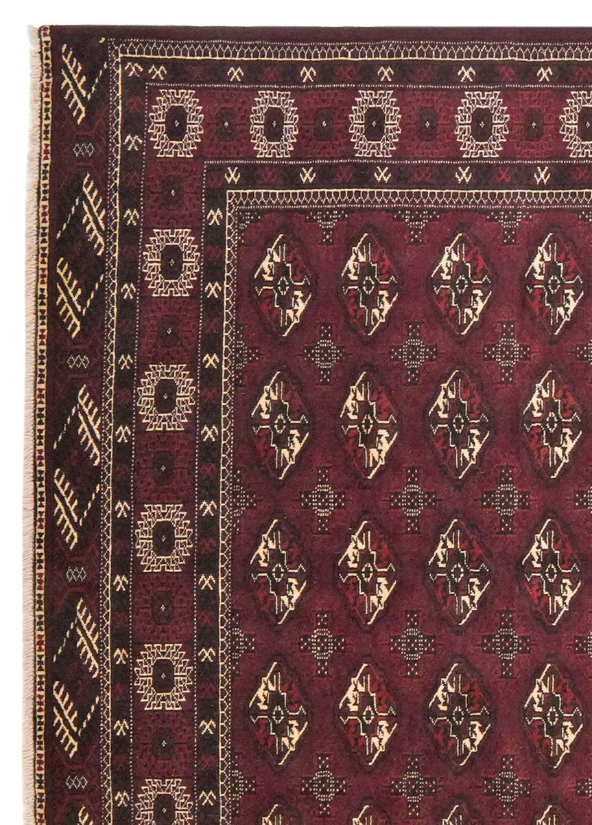 Turkman — Hand-knotted, 202x263 cm, Brown, 100% Virgin Wool | View 3