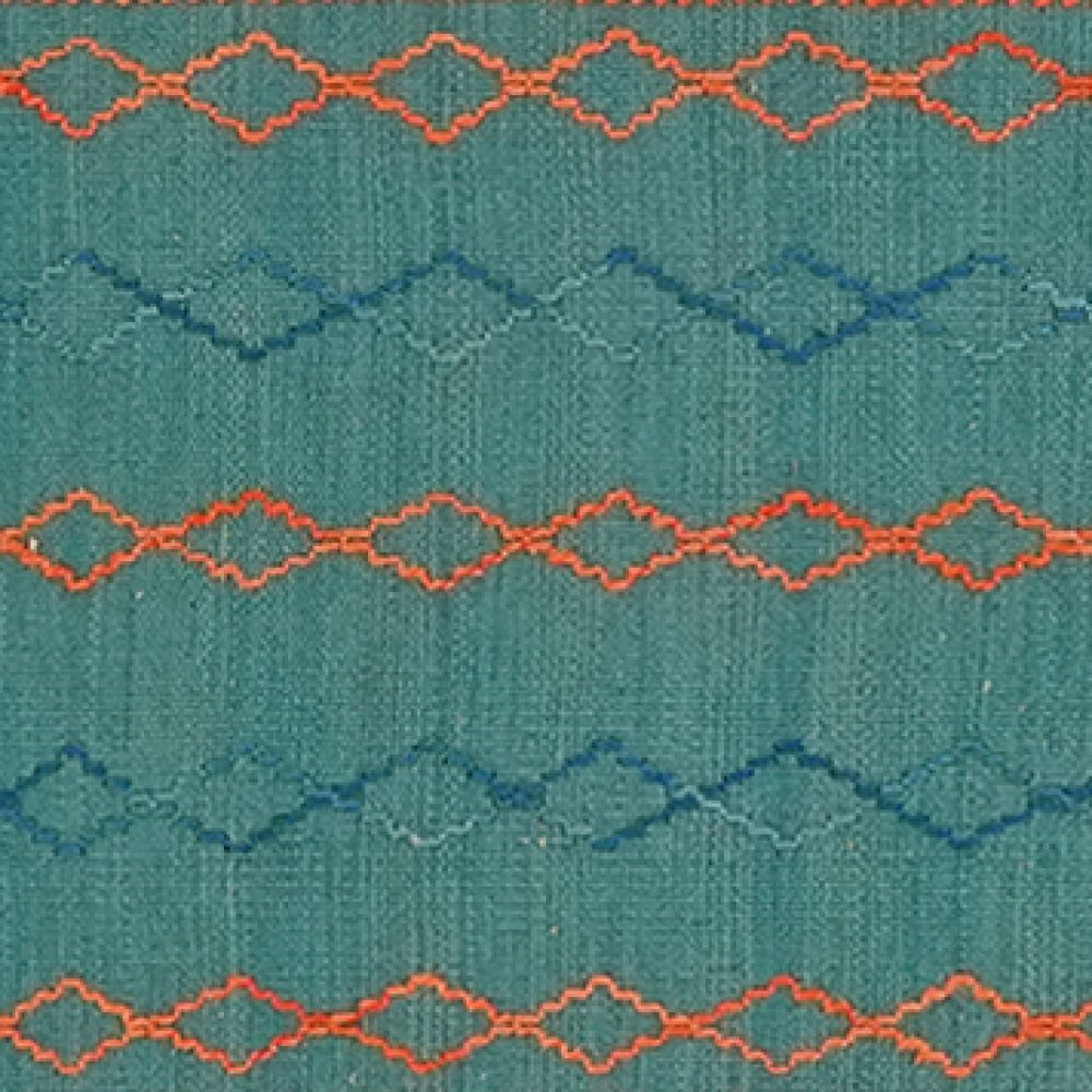 Kelim Gashgai — Handmade, 58x207 cm, Green, 100% Virgin Wool | View 4