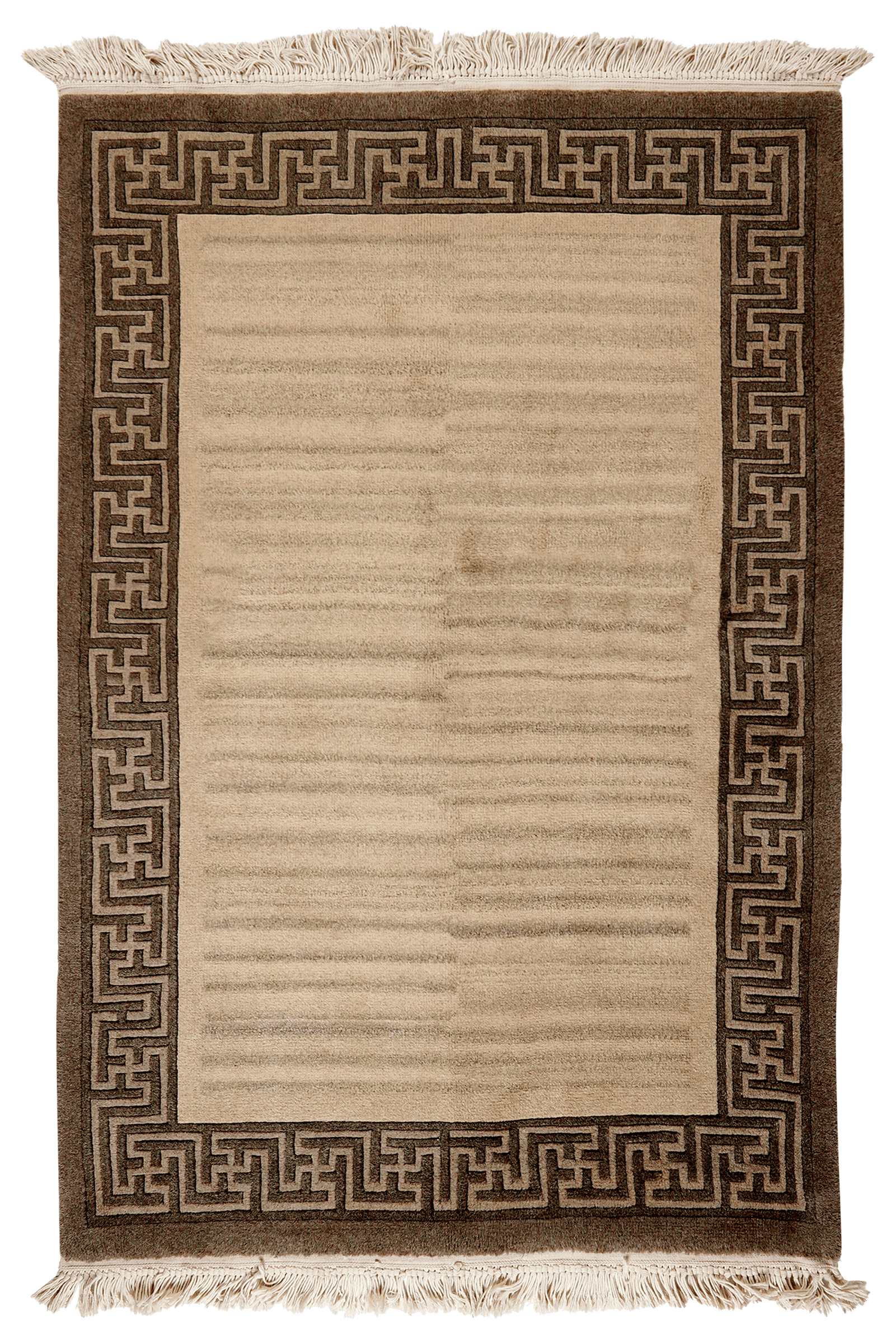 Tibetan — Hand-knotted, 122x183 cm, Brown, 100% Virgin Wool | Main view