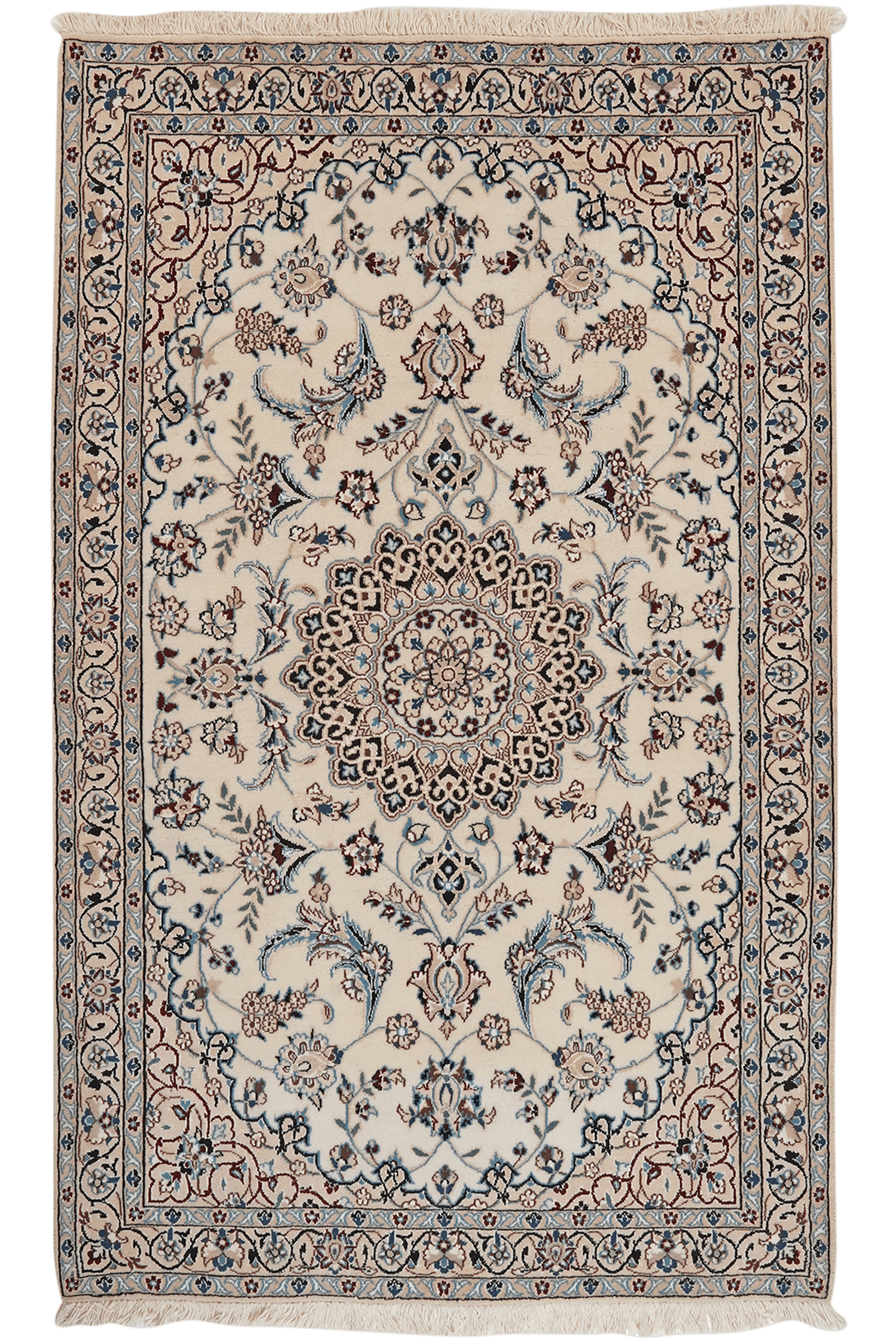 Nain 9La — Hand-knotted, 115x186 cm, Beige, 100% Virgin Wool | Main view