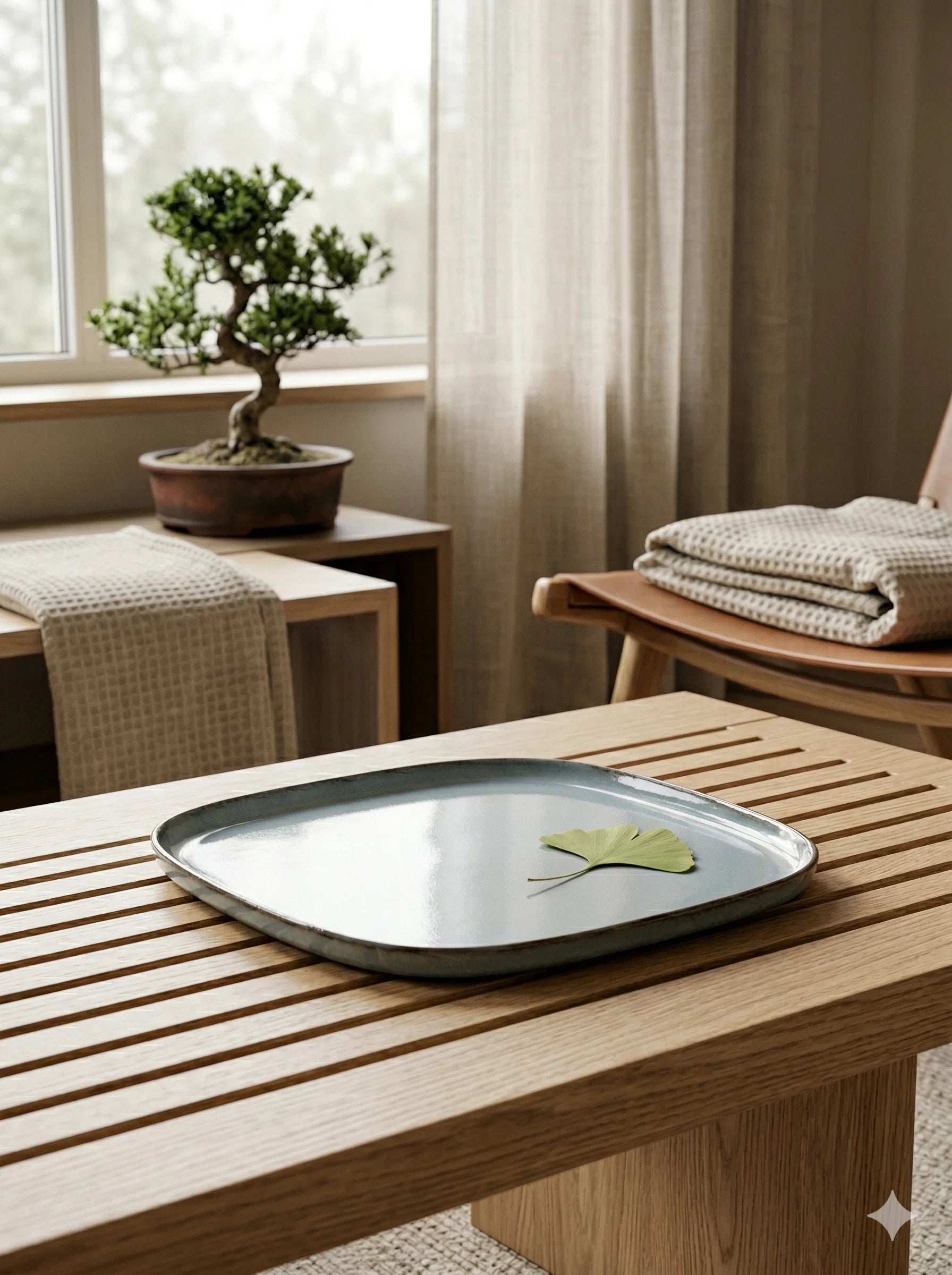 Terres De Rêves Square Plate — Handmade , 25x25 cm | Detail view