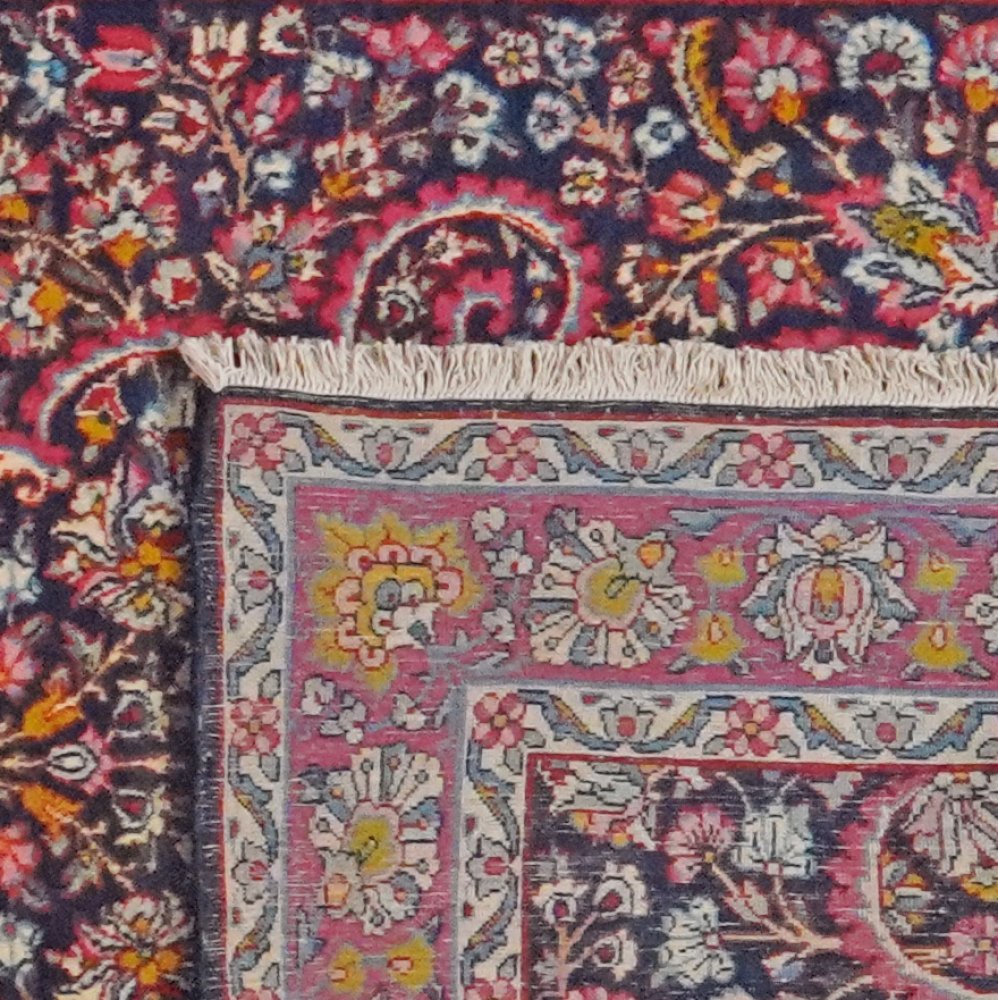 Kirman — Hand-knotted, 104x572 cm, Blue, 100% Virgin Wool | View 6