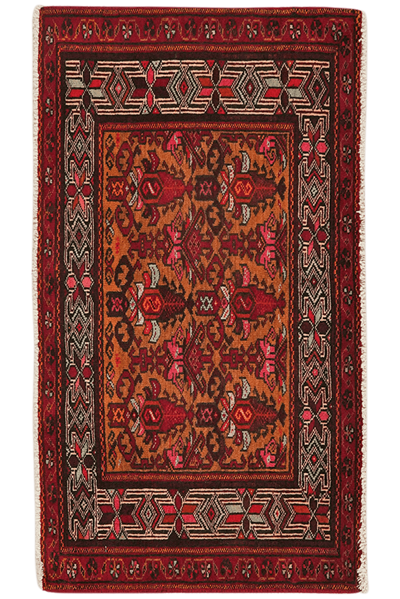 Belutch — Hand-knotted, 97x54 cm, Brown, 100% Virgin Wool | Main view