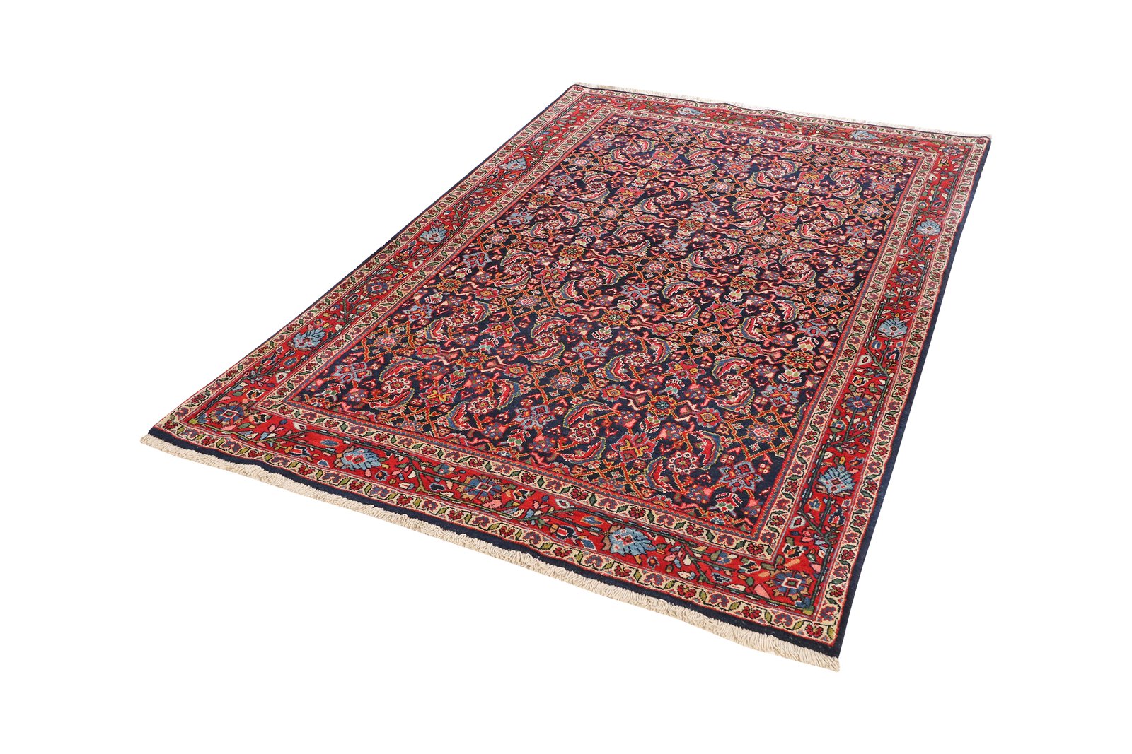 Mohadjeran — Hand-knotted, 130x205 cm, Blue, 100% Virgin Wool | View 5