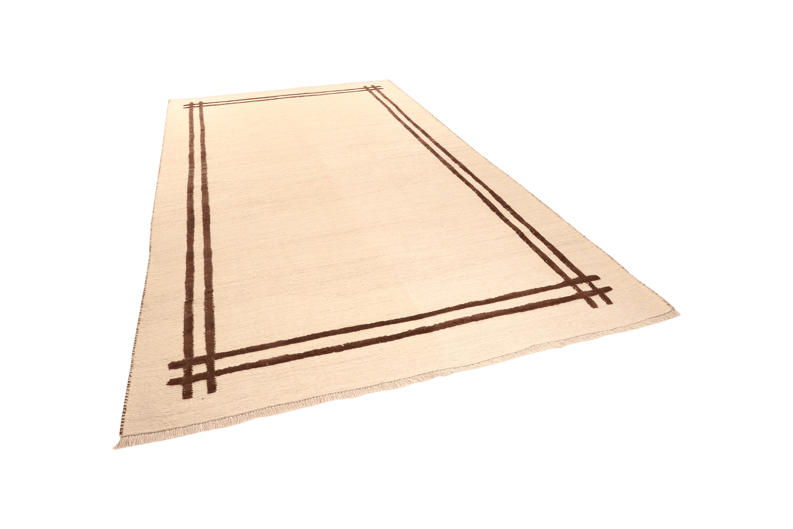 Kelim Gashgai — Handmade, 202x284 cm, Beige, 100% Virgin Wool | View 5