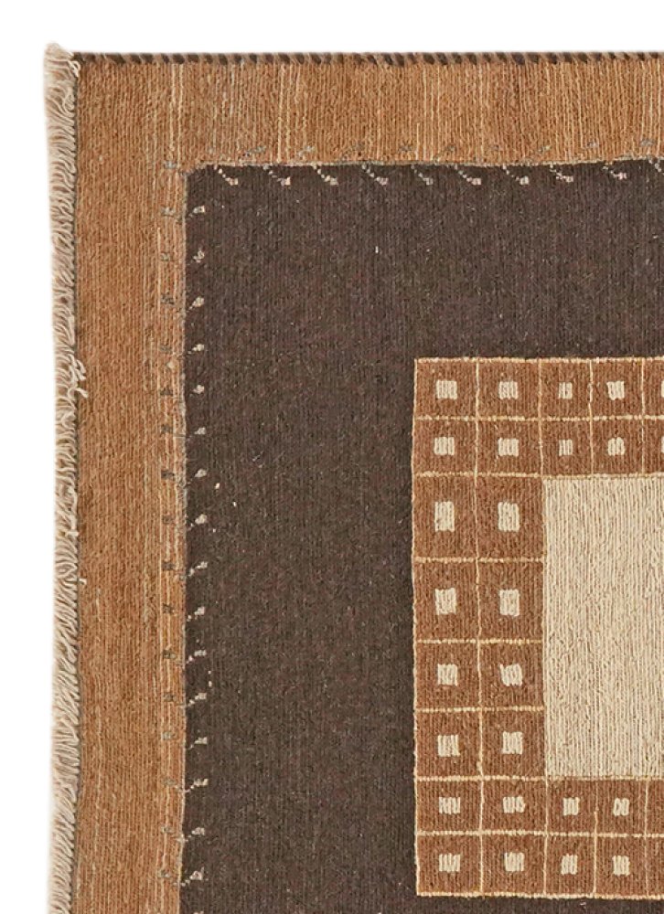 Kelim Gashgai — Handmade, 102x148 cm, Brown, 100% Virgin Wool | View 3