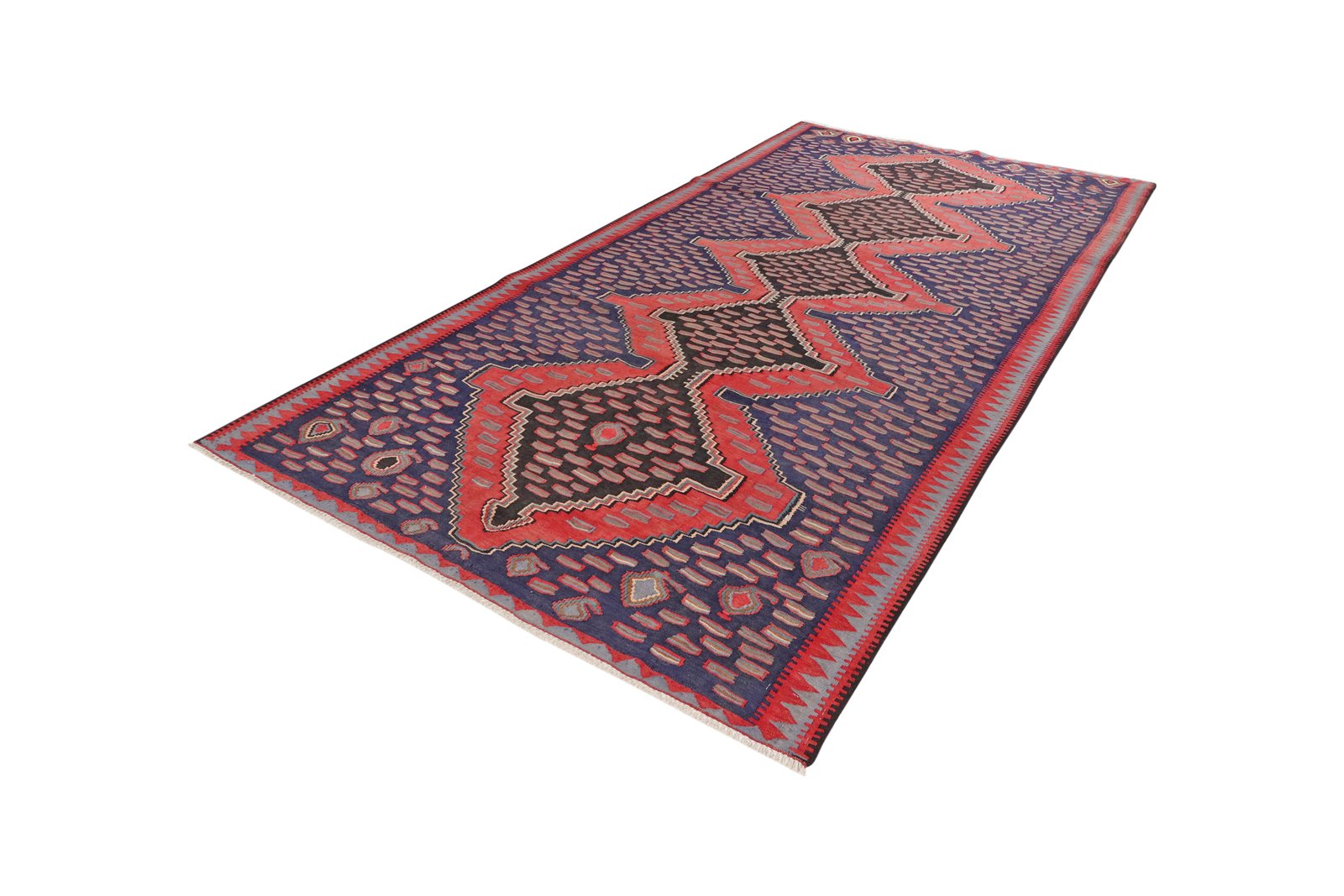 Kelim Harssin — Handmade, 163x312 cm, Red, 100% Virgin Wool | View 5