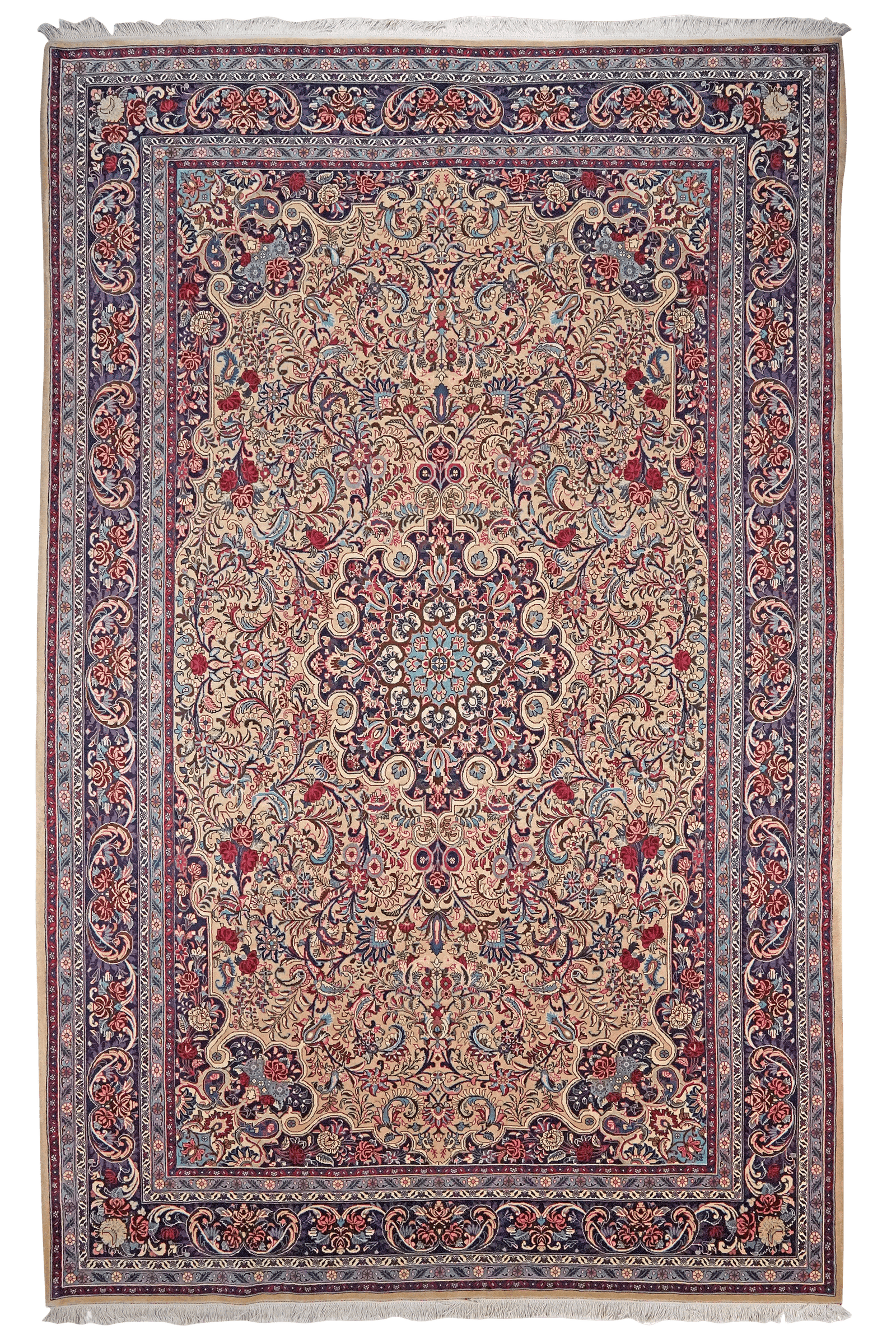 Bidjar — Hand-knotted, 208x326 cm, Beige, 100% Virgin Wool | Main view