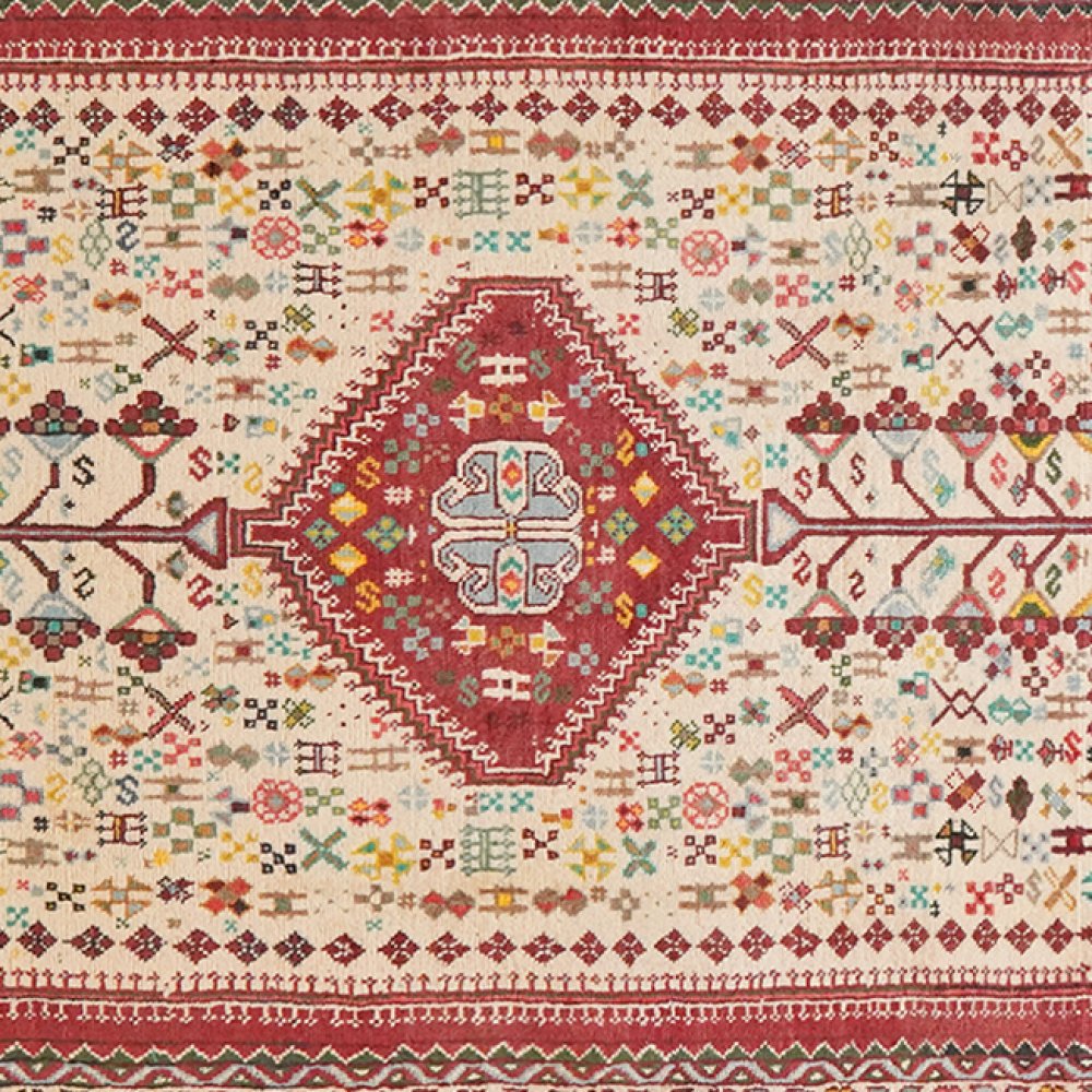 Abadeh — Hand-knotted, 105x280 cm, Beige, 100% Virgin Wool | View 4