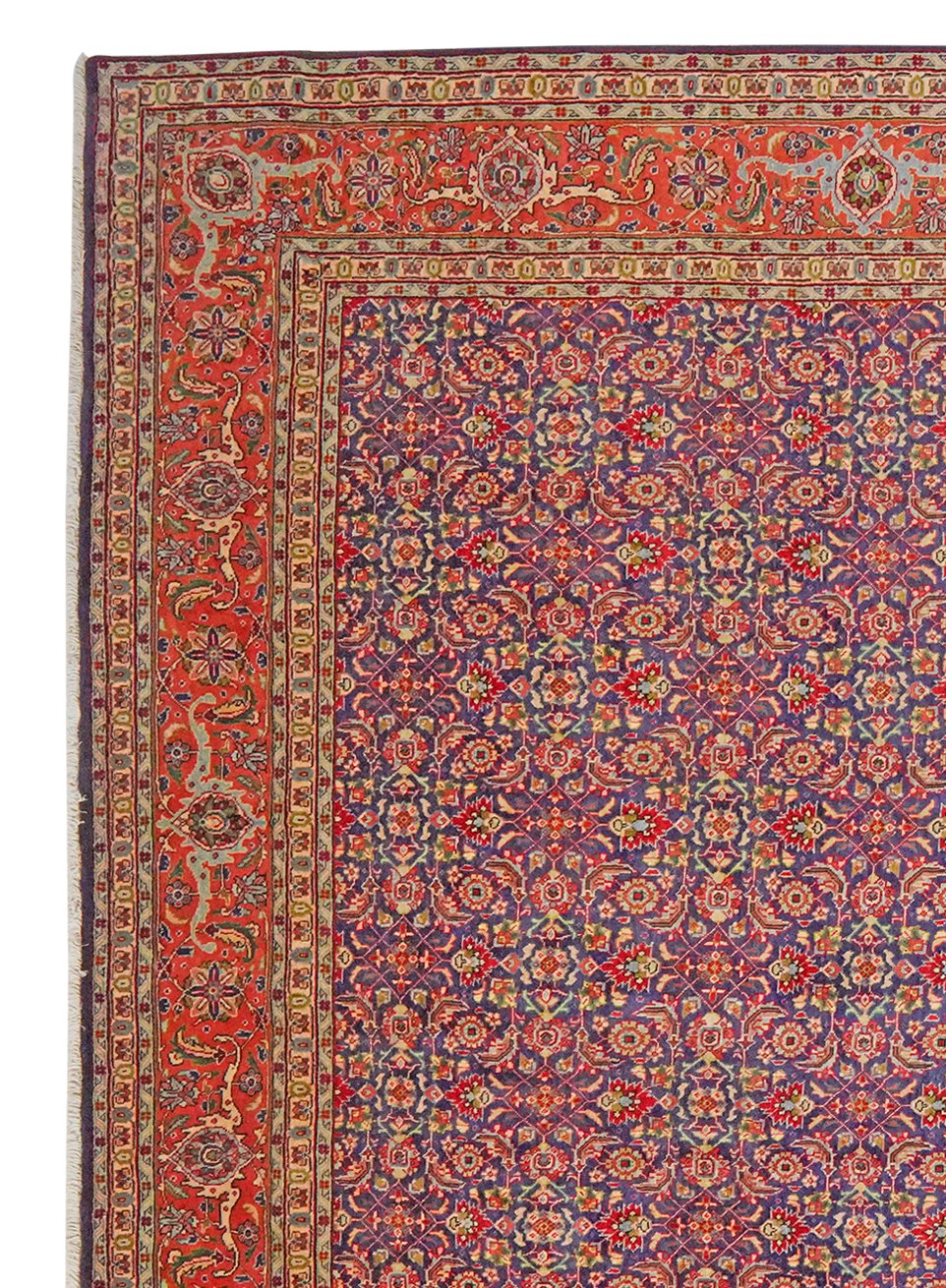 Tabriz Old — Hand-knotted, 200x305 cm, Blue, 100% Virgin Wool | View 3