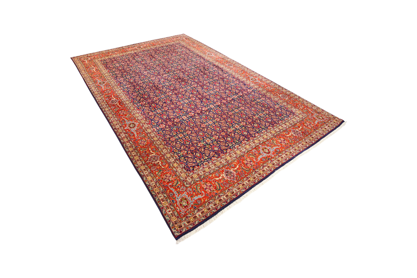 Tabriz Old — Hand-knotted, 200x305 cm, Blue, 100% Virgin Wool | View 5