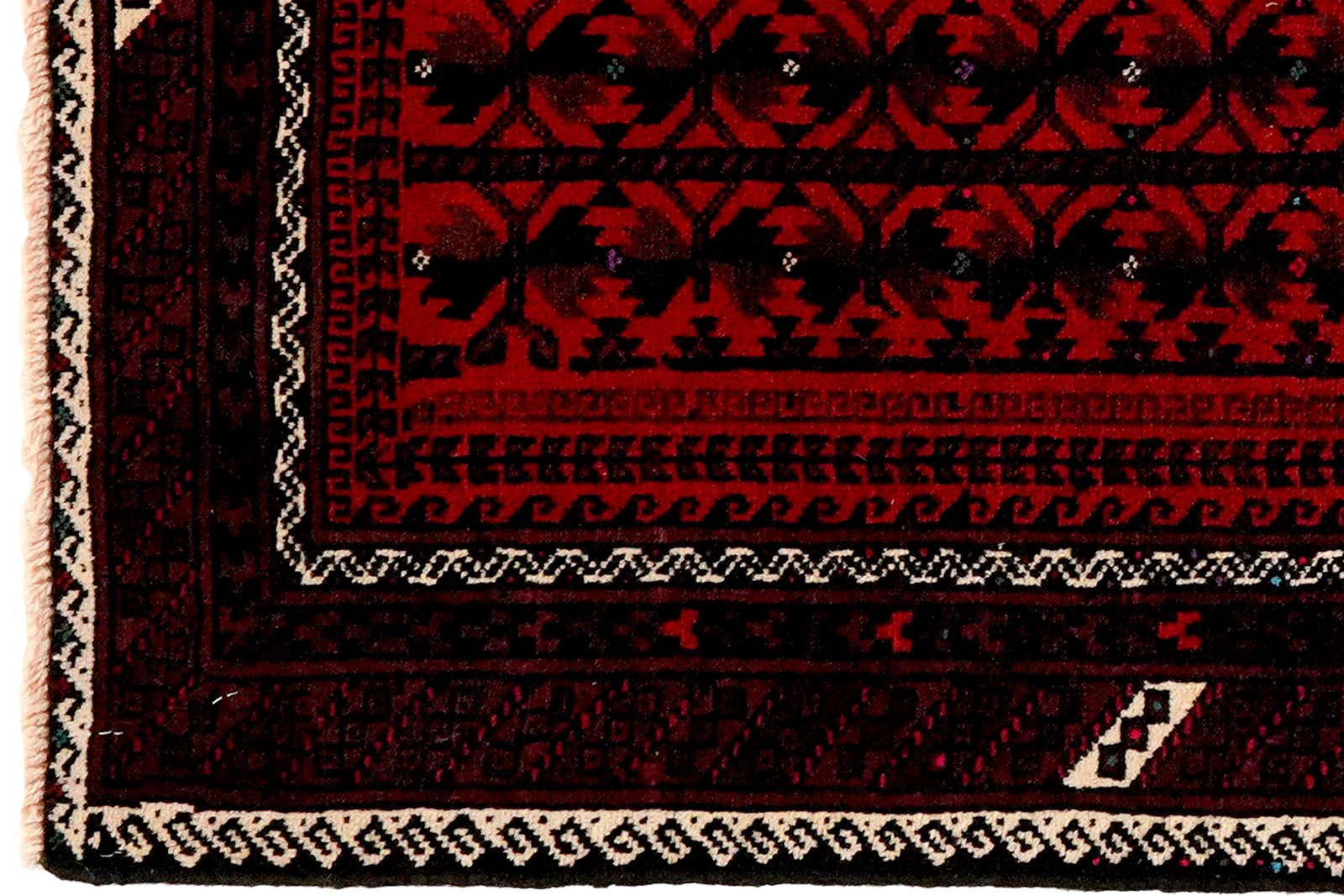 Belutch — Hand-knotted, 79x119 cm, Red, 100% Virgin Wool | View 3