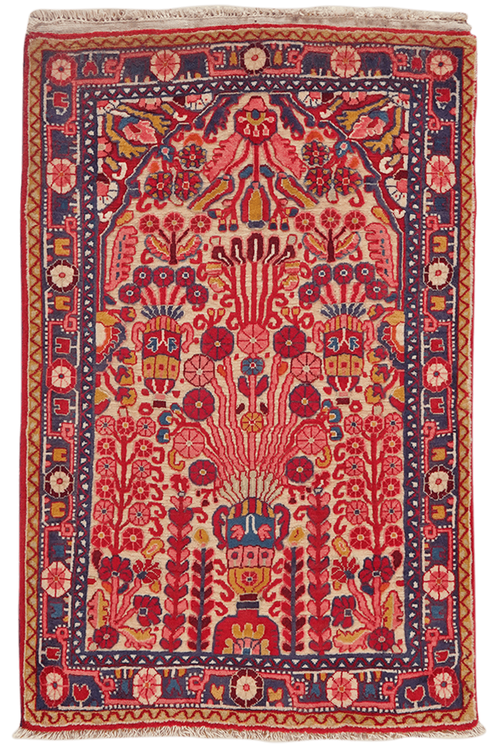 Djozan — Hand-knotted, 65x101 cm, Beige, 100% Virgin Wool | Main view