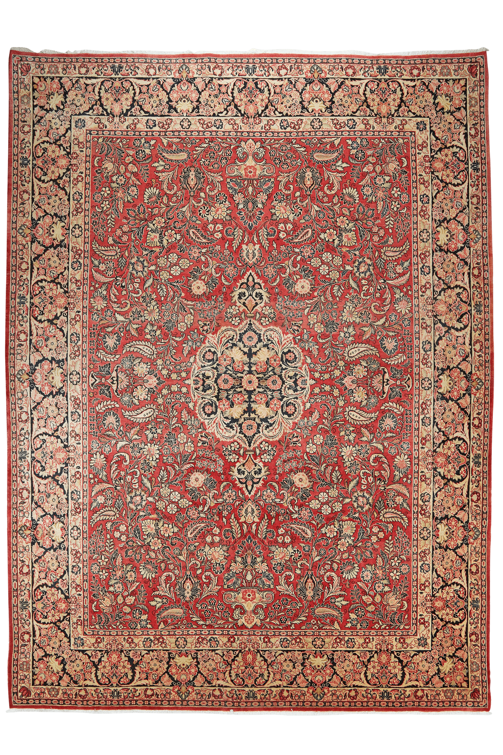 Mohadjeran — Hand-knotted, 268x365 cm, Red, 100% Virgin Wool | Main view