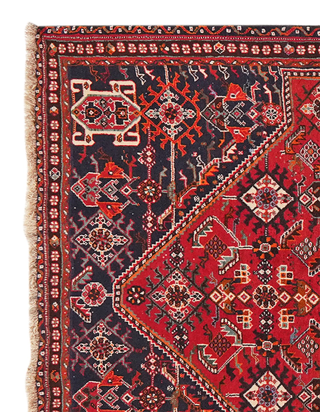 Gashgai — Hand-knotted, 117x195 cm, Red, 100% Virgin Wool | View 3