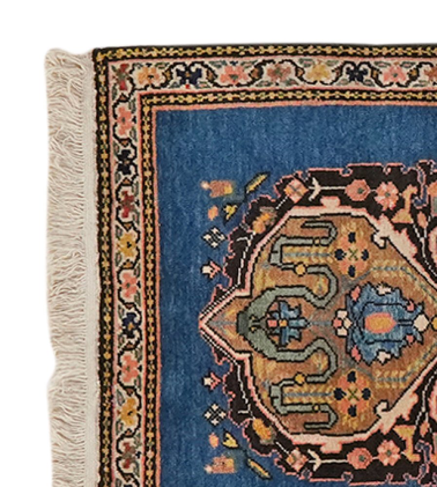 Sarharan — Hand-knotted, 49x59 cm, Blue, 100% Virgin Wool | View 3