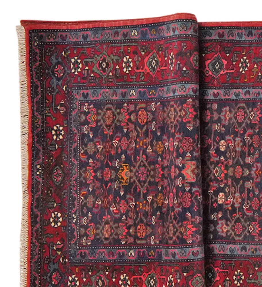 Bidjar — Hand-knotted, 100x501 cm, Blue, 100% Virgin Wool | View 3