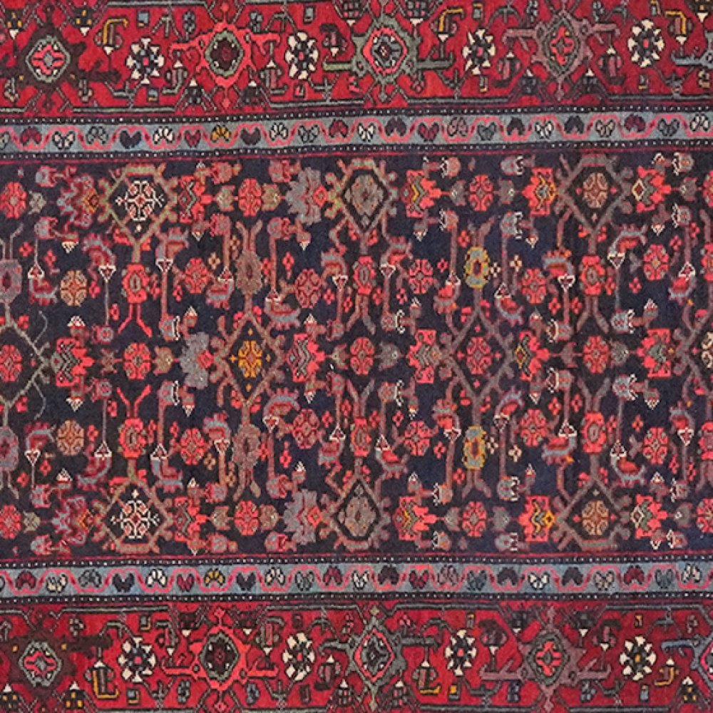 Bidjar — Hand-knotted, 100x501 cm, Blue, 100% Virgin Wool | View 4