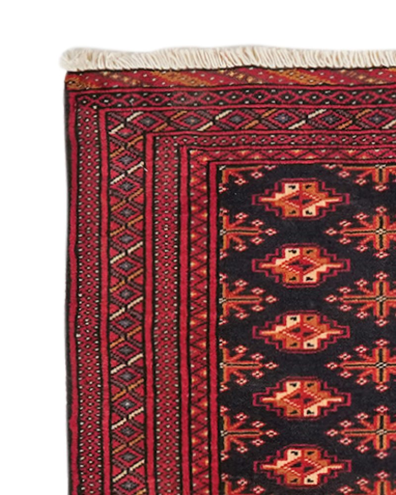 Belutch — Hand-knotted, 110x53 cm, Blue, 100% Virgin Wool | View 3