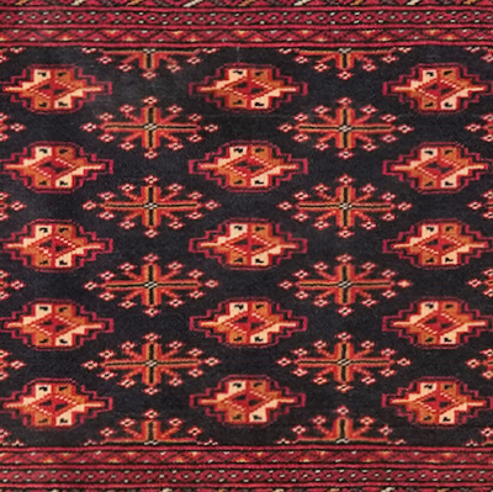 Belutch — Hand-knotted, 110x53 cm, Blue, 100% Virgin Wool | View 4