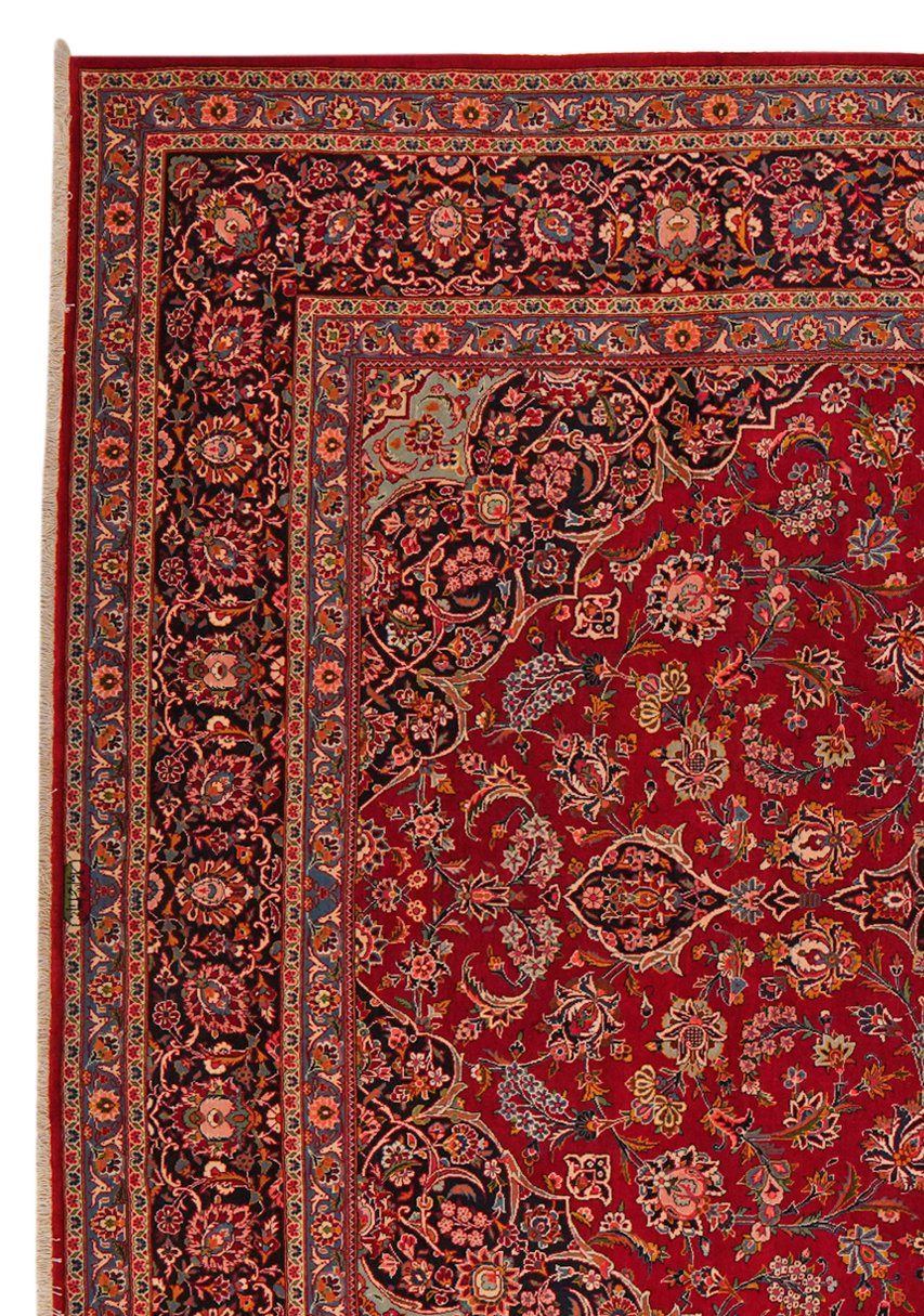 Kashan — Hand-knotted, 274x389 cm, Red, 100% Virgin Wool | View 3
