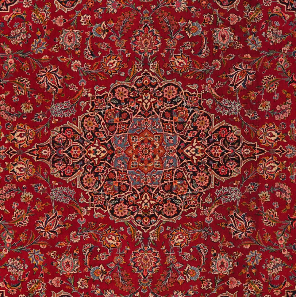 Kashan — Hand-knotted, 274x389 cm, Red, 100% Virgin Wool | View 4