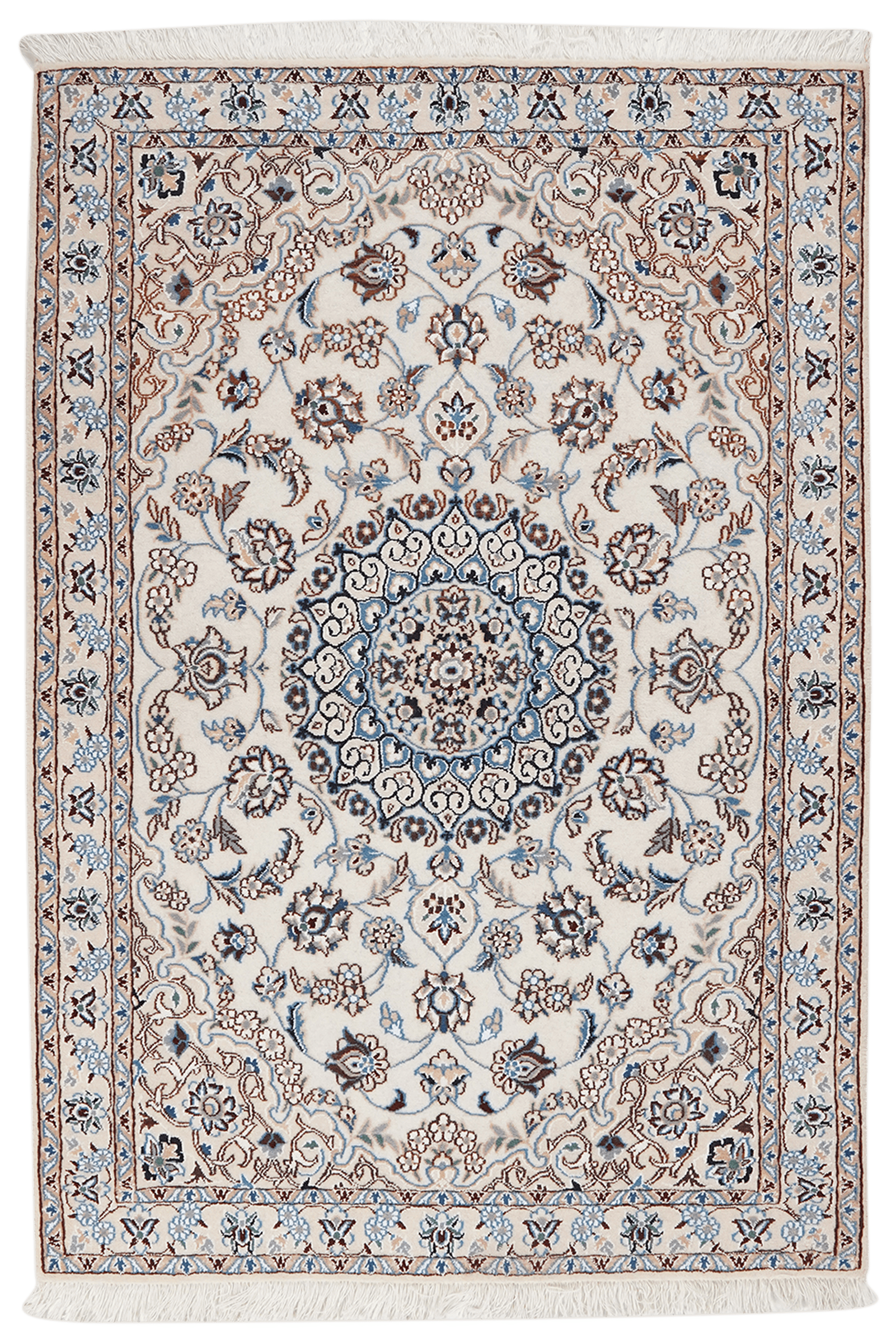 Nain 9La — Hand-knotted, 99x145 cm, Beige, 100% Virgin Wool | Main view