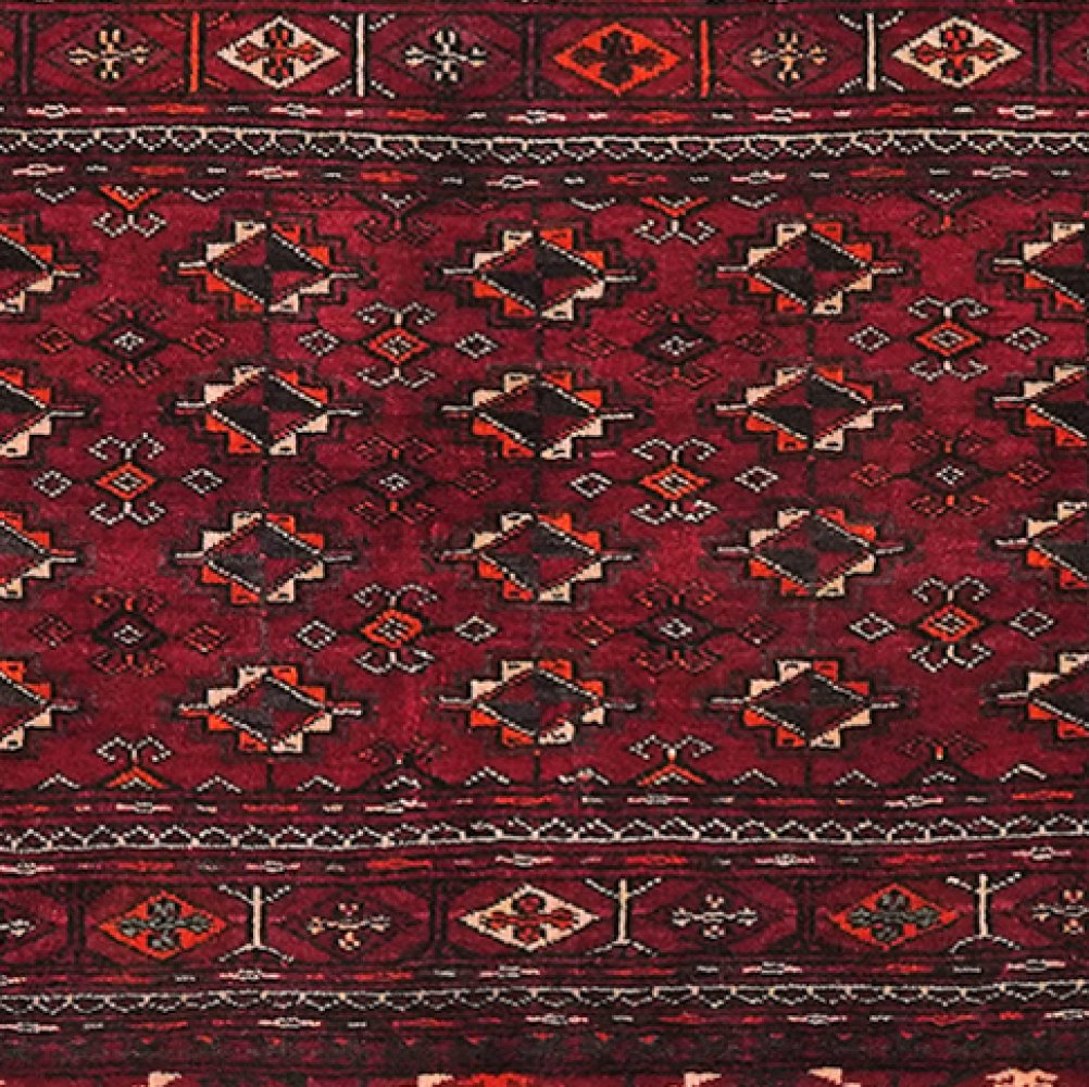 Belutch — Hand-knotted, 120x63 cm, Red, 100% Virgin Wool | View 4