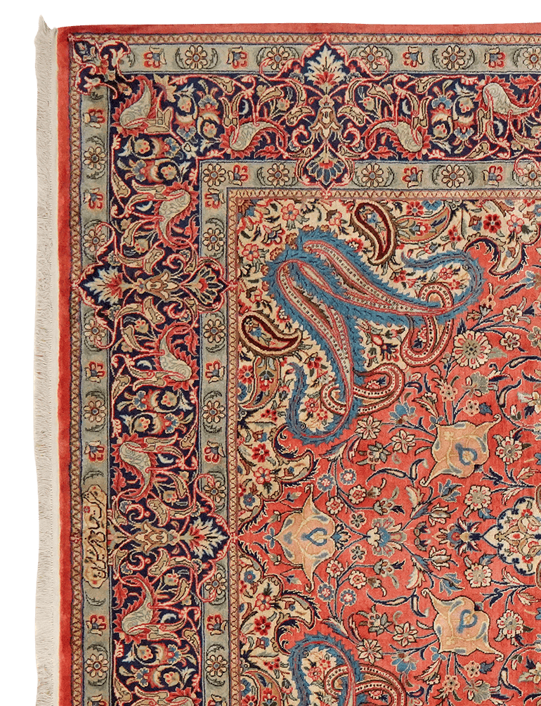 Sarough — Hand-knotted, 200x303 cm, Red, 100% Virgin Wool | View 3