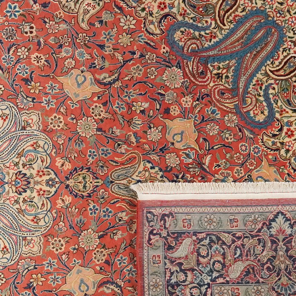 Sarough — Hand-knotted, 200x303 cm, Red, 100% Virgin Wool | View 6