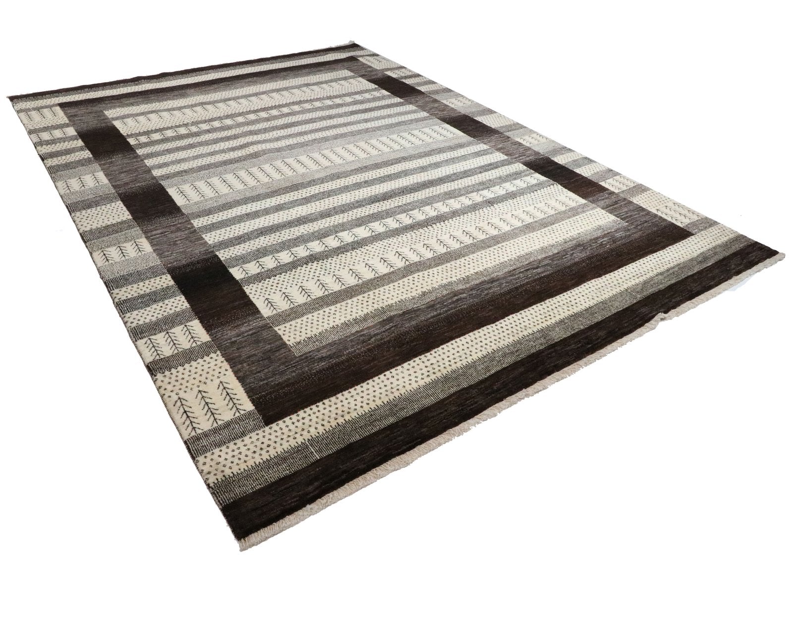Rizbaf — Hand-knotted, 224x299 cm, Beige, 100% Virgin Wool | View 5