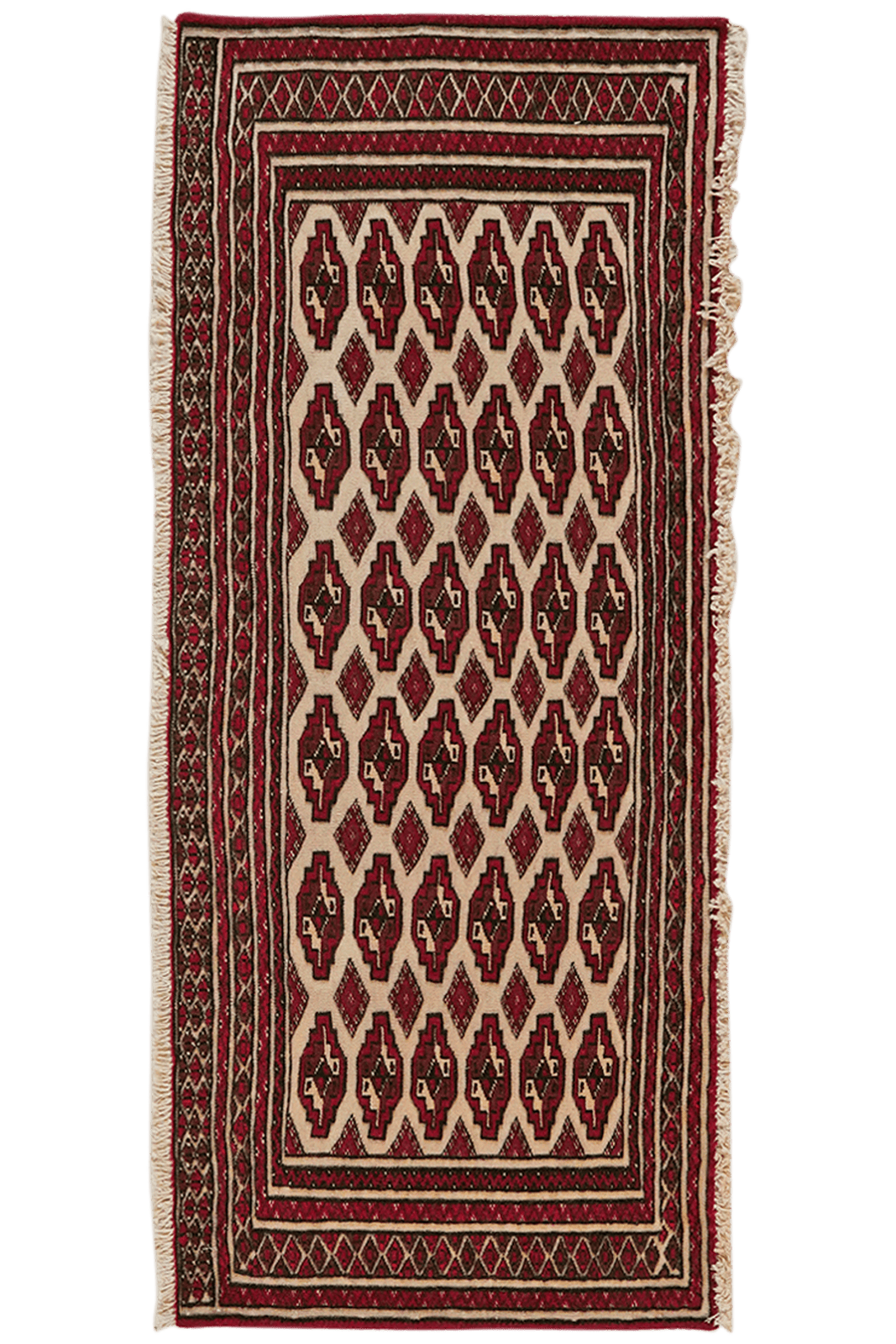 Belutch — Hand-knotted, 110x46 cm, Beige, 100% Virgin Wool | Main view