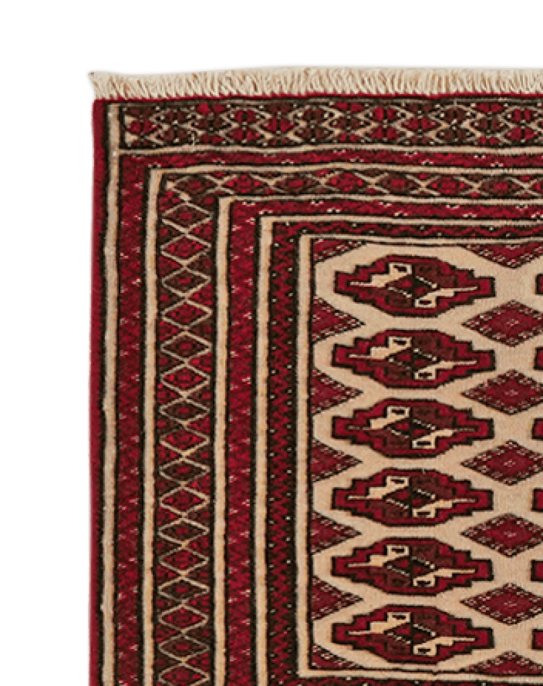 Belutch — Hand-knotted, 110x46 cm, Beige, 100% Virgin Wool | View 3
