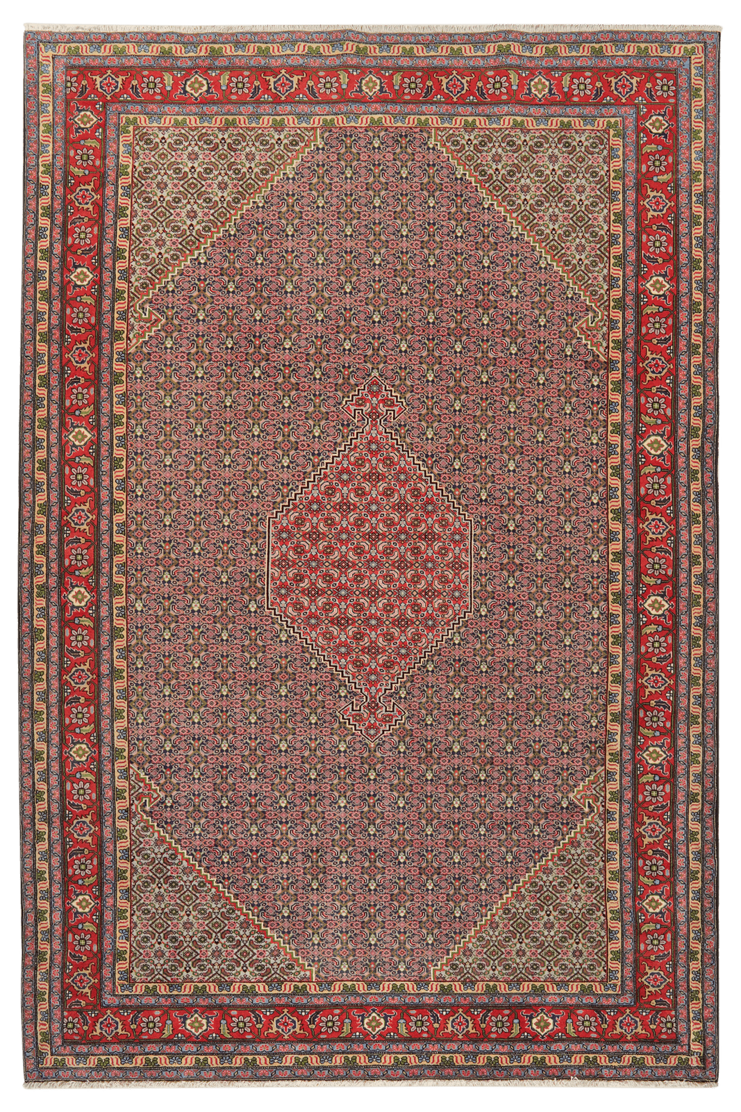 Ardebil — Hand-knotted, 197x295 cm, Blue, 100% Virgin Wool | Main view
