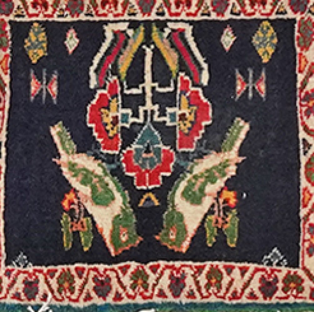 Gashgai — Hand-knotted, 30x28 cm, Blue, 100% Virgin Wool | View 4