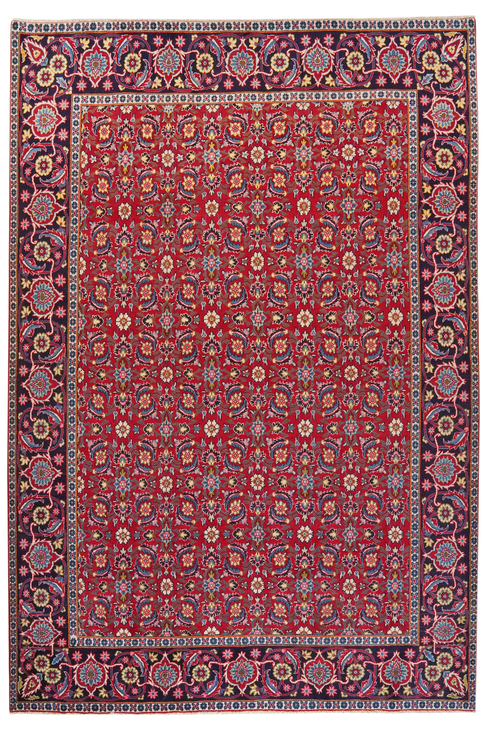 Ardakan — Hand-knotted, 200x291 cm, Red, 100% Virgin Wool | Main view