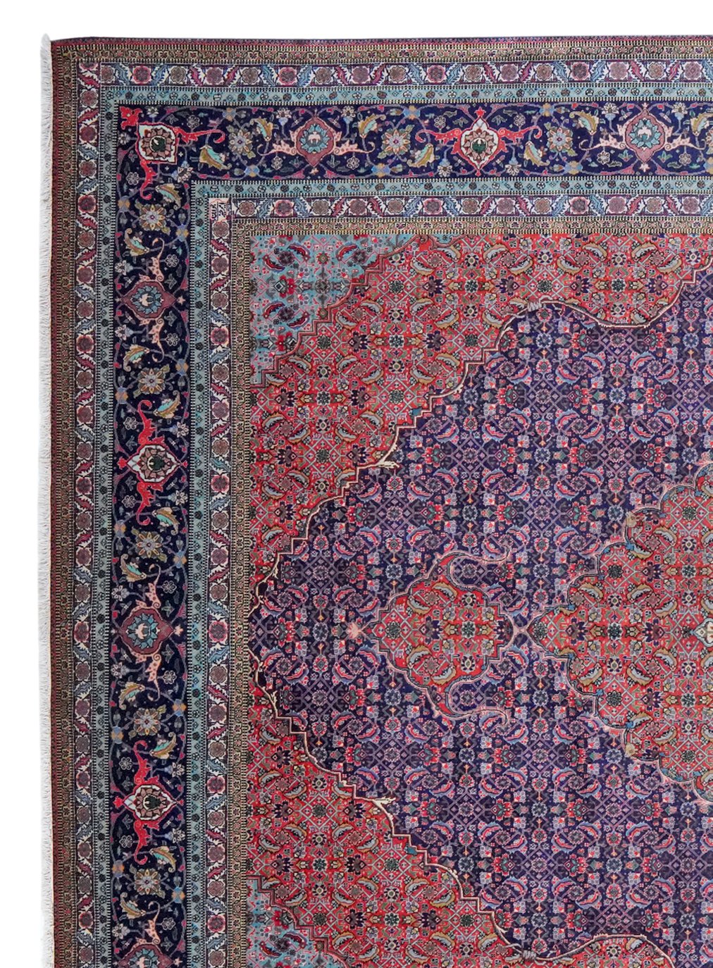 Tabriz Old — Hand-knotted, 300x395 cm, Blue, 100% Virgin Wool | View 3