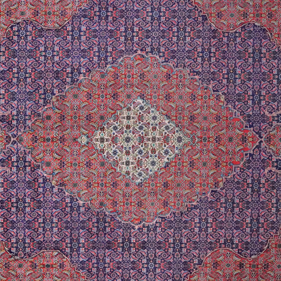 Tabriz Old — Hand-knotted, 300x395 cm, Blue, 100% Virgin Wool | View 4