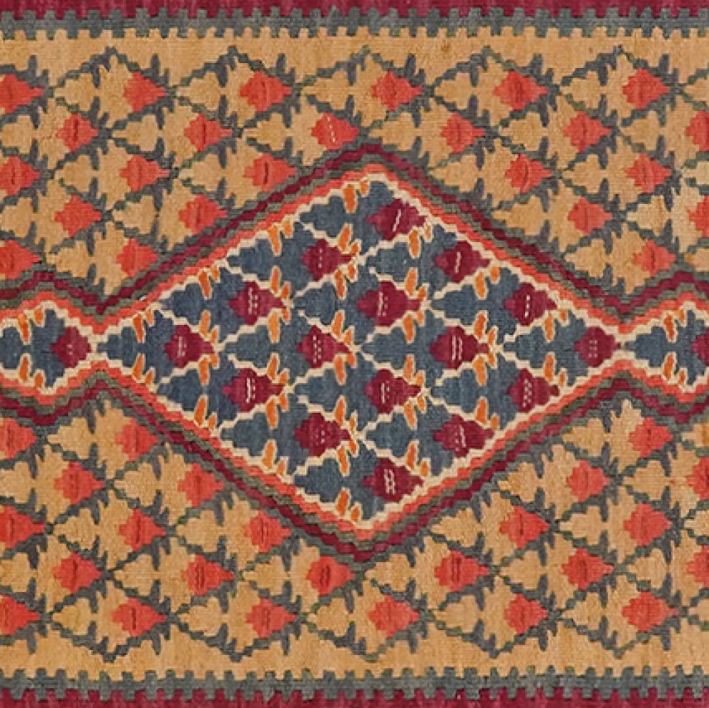 Kelim Senneh — Handmade, 63x86 cm, Beige, 100% Virgin Wool | View 4