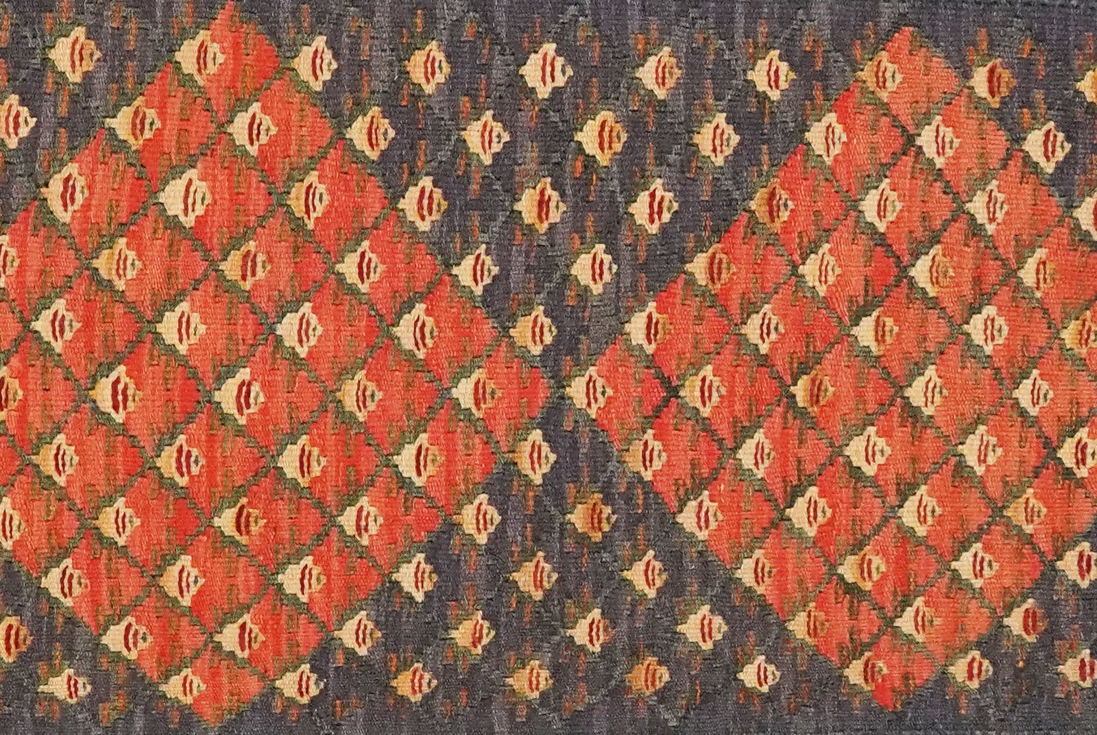 Kelim Senneh — Handmade, 61x91 cm, Blue, 100% Virgin Wool | View 4