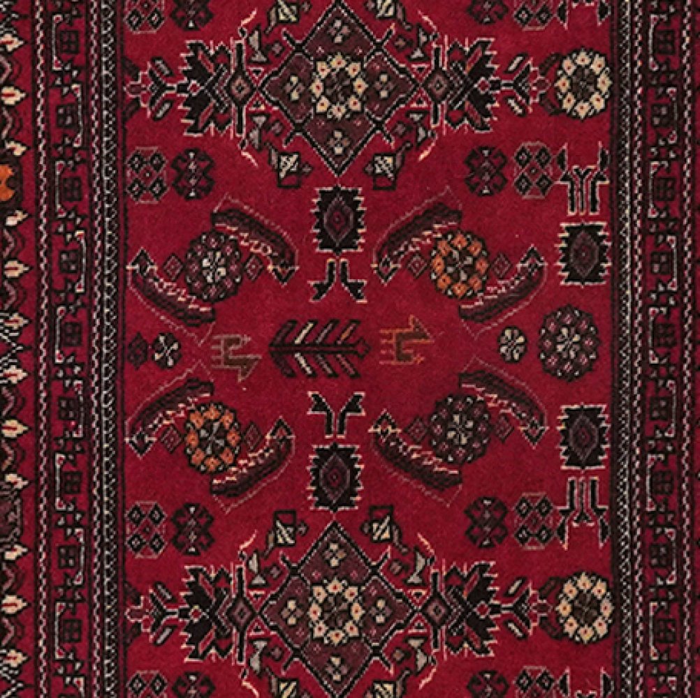 Turkman — Hand-knotted, 118x67 cm, Red, 100% Virgin Wool | View 4