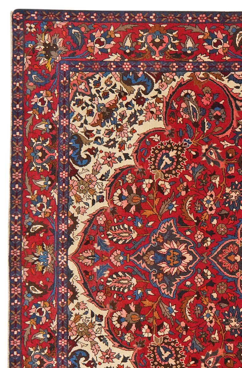 Bakhtiar — Hand-knotted, 206x307 cm, Red, 100% Virgin Wool | View 3