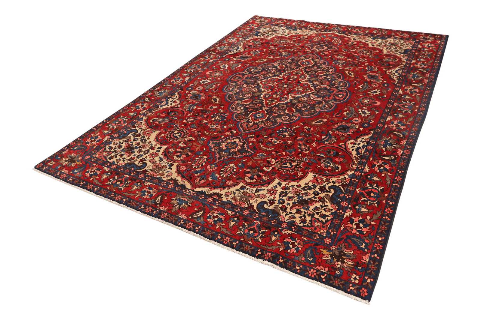 Bakhtiar — Hand-knotted, 206x307 cm, Red, 100% Virgin Wool | View 5